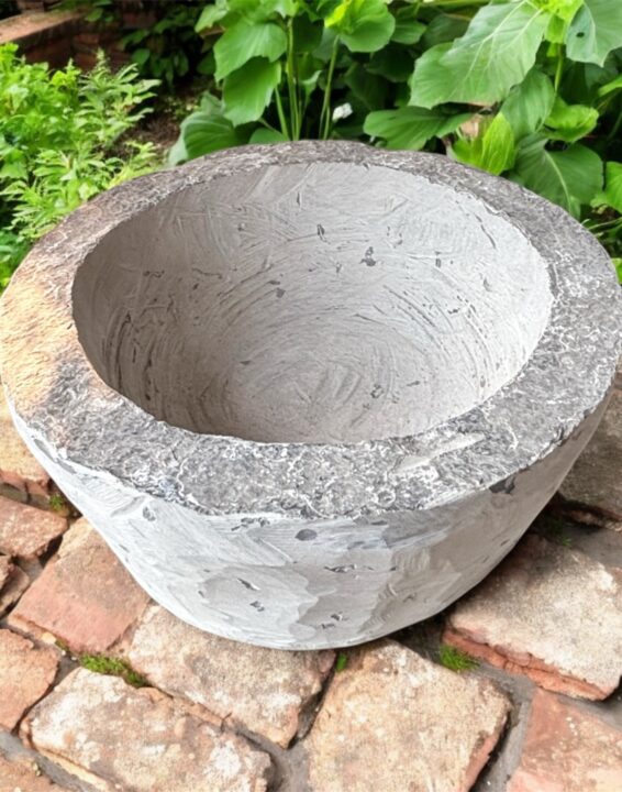 Punjabi Kunda Danda Mortar and Pestle – Grinded Stone, Round Design for Ayurvedic and Herbal Preparations, Available in 8 and 10 Inch Sizes