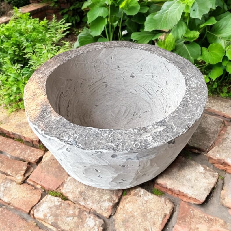 Punjabi Kunda Danda Mortar and Pestle – Grinded Stone, Round Design for Ayurvedic and Herbal Preparations, Available in 8 and 10 Inch Sizes