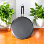 Flat iron dosa tawa – 25 cm Keshav Iron Tava Pro with 4 mm thick base for even heat and traditional Indian cooking.