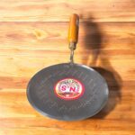 Iron Roti Turner with Wooden Handle – Traditional Indian Chapati Flipper for Eco-Friendly Cooking