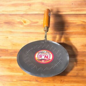 Iron Roti Turner with Wooden Handle – Traditional Indian Chapati Flipper for Eco-Friendly Cooking