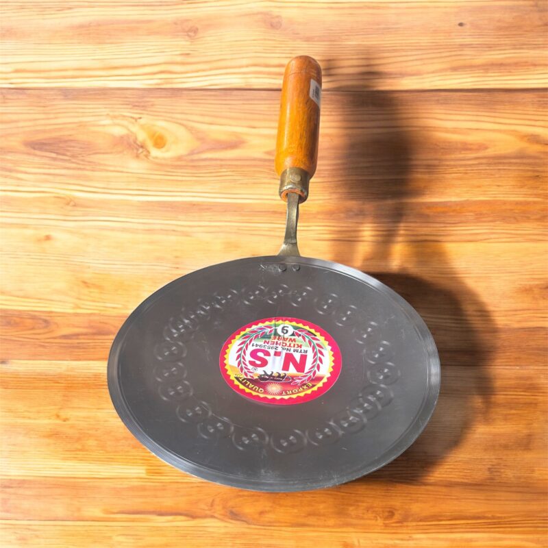 Iron Roti Turner with Wooden Handle – Traditional Indian Chapati Flipper for Eco-Friendly Cooking