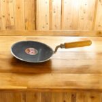Pure iron roti turner with wooden handle for chapati and dosa flipping – eco-friendly Indian kitchen cookware
