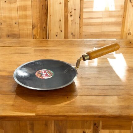 Pure iron roti turner with wooden handle for chapati and dosa flipping – eco-friendly Indian kitchen cookware