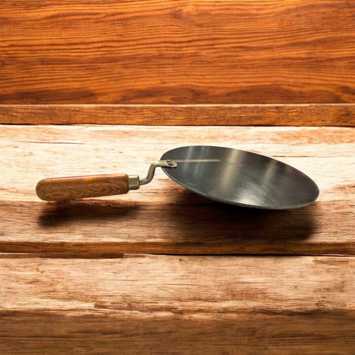 Noor Desi Iron Tawa with Wooden Handle – Traditional Flat Griddle for Roti and Paratha Cooking
