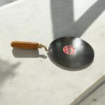 Noor Desi Iron Tawa with Wooden Handle – Traditional Flat Griddle for Roti and Paratha Cooking