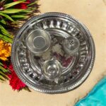 Divya Shubh Pooja Thali Set – Traditional Silver Finish with Complete Accessories