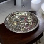 Divya Shubh Pooja Thali Set – Traditional Silver Finish with Complete Accessories