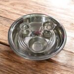 6-inch silver finish minimalist pooja thali set with diya, kumkum holder, and incense stand – ideal for compact and elegant spiritual setups.