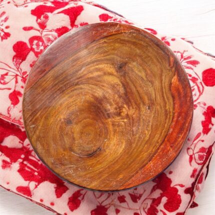 A flat, handcrafted wooden chakla made from sustainable taali (Indian teak/rosewood) wood, ideal for rolling rotis, puris, and parathas with a traditional touch.