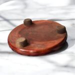 A flat, handcrafted wooden chakla made from sustainable taali (Indian teak/rosewood) wood, ideal for rolling rotis, puris, and parathas with a traditional touch.