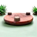 A flat, handcrafted wooden chakla made from sustainable taali (Indian teak/rosewood) wood, ideal for rolling rotis, puris, and parathas with a traditional touch.