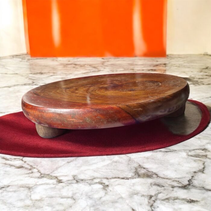 A flat, handcrafted wooden chakla made from sustainable taali (Indian teak/rosewood) wood, ideal for rolling rotis, puris, and parathas with a traditional touch.