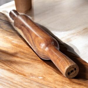 RusticCraft™ Classic Wooden Rolling Pin Set of 2 – Handcrafted hardwood (14 × 2 inches)