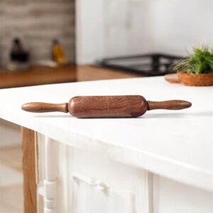 RusticCraft™ Auto-Spin Taali Wood Rolling Pin – Effortless Rolling for Perfect Roti & Pastry