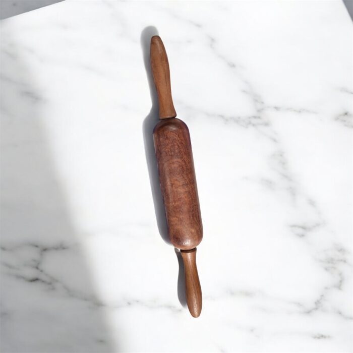 RusticCraft™ Auto-Spin Taali Wood Rolling Pin – Effortless Rolling for Perfect Roti & Pastry