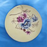 Luxury Bloom Italian Marble Chakla Belan Set – 10-inch Italian marble roti board with floral artwork and 12-inch wooden rolling pin, premium kitchenware and gifting set.