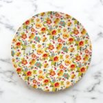 BloomCraft Italian Marble Chakla Belan Set – 10-inch floral marble roti board with 12-inch wooden rolling pin, hygienic, premium, and perfect for gifting.