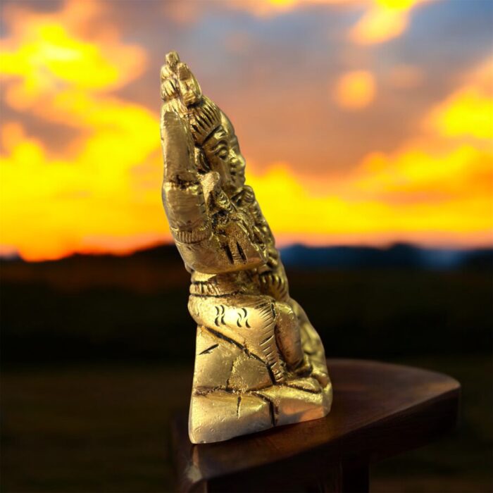 Divine brass Shiva Parivar idol featuring Lord Shiva, Parvati, and Ganesha
