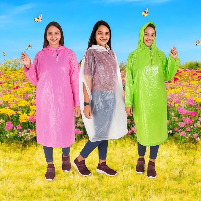 Silpaulin Star all-weather unisex rain poncho pack of 3 – waterproof protection