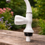 Kankhal Long Neck PVC Water Tap for Garden and Outdoor Watering, White Rust-Free Long Neck Tap for Hose Connection and Car Washing
