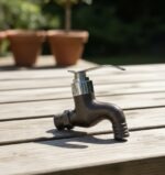 Iron Tap with Steel Polished Slider Handle – Set of Two - Image 4