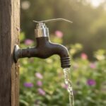 Iron Tap with Steel Polished Slider Handle – Set of Two