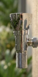 Rekon UltraFlow stainless steel angle valve for bathroom and kitchen plumbing — durable rust-free control valve with smooth water flow