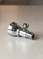 Rekon UltraFlow stainless steel angle valve for bathroom and kitchen plumbing — durable rust-free control valve with smooth water flow