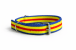 Set of 4 PawStripe™ Classic Nylon Dog Collars, heavy-duty, 19.5-inch long and 1-inch wide, designed for medium-to-large active dogs like Labradors and German Shepherds.