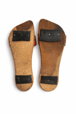 Traditional Devi Charan Paduka set of two placed in a home mandir, symbolizing divine footsteps for daily puja, temple rituals, and spiritual worship.