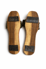 Traditional wooden charan paduka for gents used in temple and home mandir for daily puja and spiritual practices