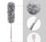 Adjustable ceiling fan cleaning duster with long handle and soft microfiber head for high ceiling dust removal