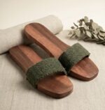 Traditional wooden charan paduka for gents used in temple and home mandir for daily puja and spiritual practices