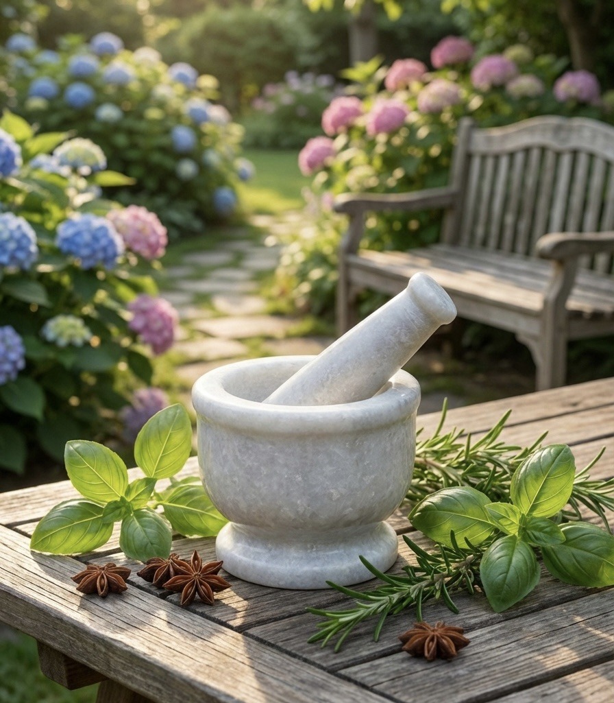 White marble khalbatta mortar and pestle 3 inch size for grinding spices, herbs, and pooja ingredients in traditional kitchen.