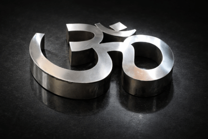 A premium steel Om Shanti wall accent designed for modern homes. Blending sacred symbolism with elegant minimal design, it enhances peace, positivity, and contemporary interiors. Available in 8”, 10”, and 12” round sizes.