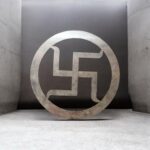 Polished steel Shubh Swastik wall art symbol for Vastu, ideal for home entrance, shop inauguration, Diwali decoration, and Griha Pravesh, available in 8, 10, and 12 inch sizes.