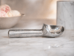 Jasper Classic Aluminium Ice Cream Scoop 8 inch silver metal scoop for serving ice cream, cookie dough, fruit, and food portions.