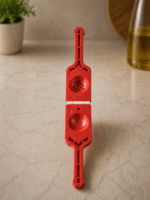 Premium Plastic Lemon Squeezer Set of 2 with 7.5 inch manual hand press juicers for lemons and limes kitchen use.