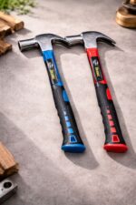 heavy duty claw hammer with steel head and ergonomic no slip grip handle for home repair, wall fixing, workshop and garage use