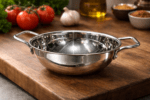 Golden Apple stainless steel kadai heavy 18 gauge cookware for sabzi frying curry available in 1 litre to 4 litre sizes