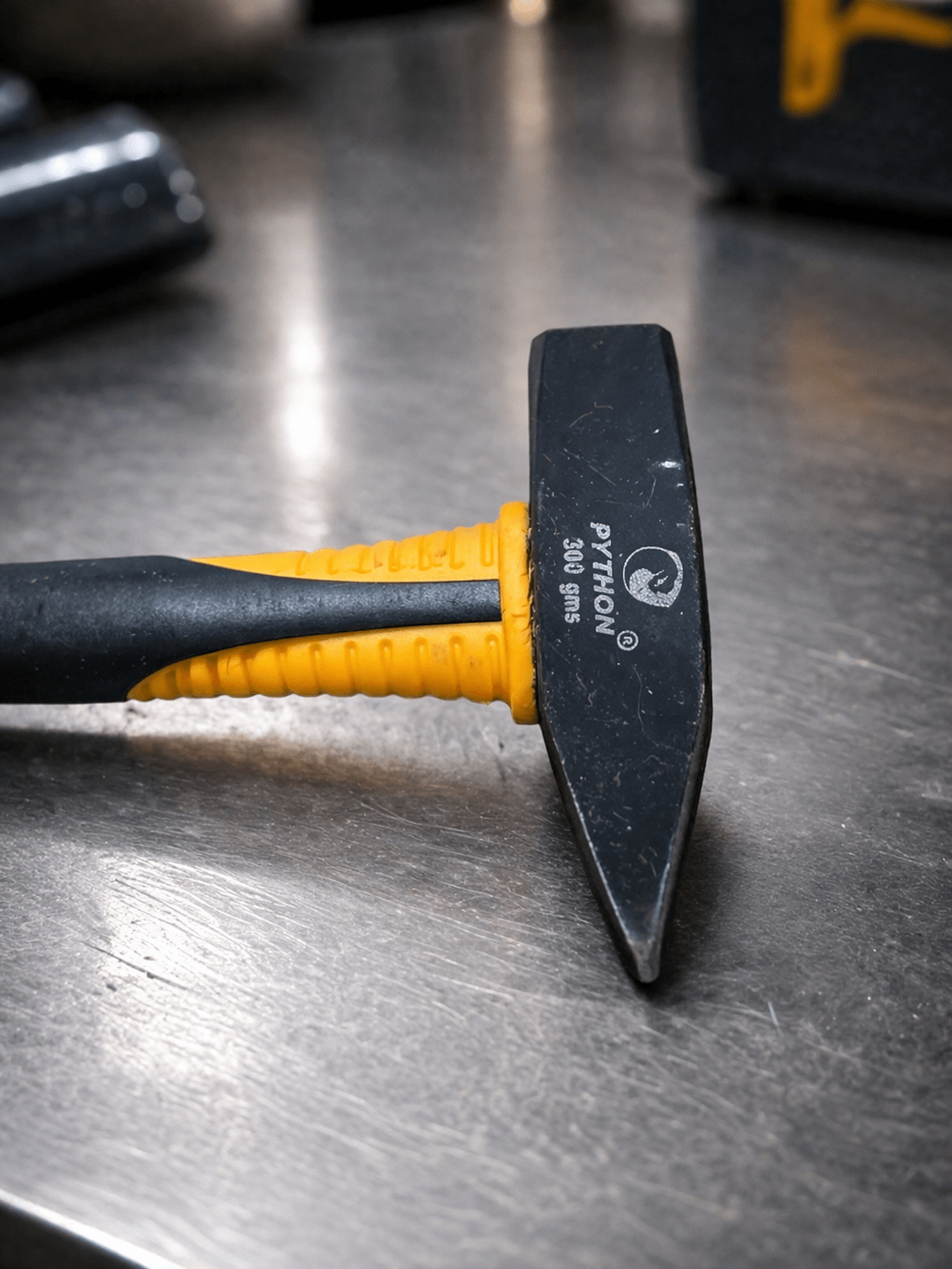 Python ProStrike Machinist Hammer – Heavy Duty Steel Hammer with No-Slip Grip (300 gm / 500 gm)