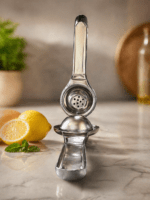 Nency stainless steel lemon squeezer set of 2 with 8 inch manual hand press citrus juicer for kitchen use.
