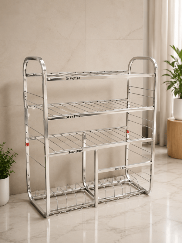 SteelNest Elite Kitchen Rack 30x24 Inch | Premium Stainless Steel Dish Drying & Storage Organizer