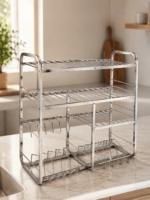 Priya SteelNest™ Elite Kitchen Rack – 24x24 Inch - Image 3
