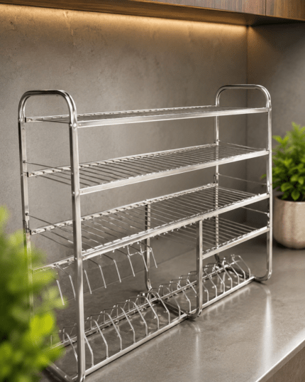 SteelNest Elite Kitchen Rack 30x24 Inch | Premium Stainless Steel Dish Drying & Storage Organizer