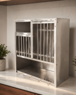 Premium stainless steel sheet rack with modern space-saving design for organizing kitchen utensils and storage essentials in modular kitchens.