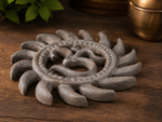 Ruliarams Surya Om traditional Indian metal wall decor featuring Surya and Om spiritual design for pooja room and home decoration, 8.5 inch
