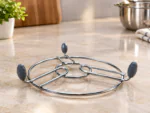 RuliaRams stainless steel bartan and hot utensil stand for patila, bhagona, cooker and kadai