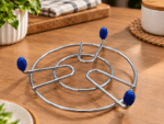 KOWS stainless steel hot utensil and bartan stand set of 2 for patila, bhagona, kadai and cooker